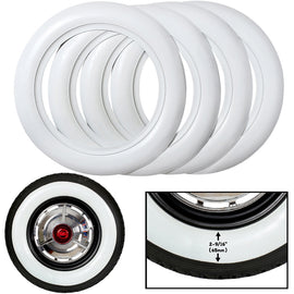 14 inch Wide White wall Tire insert Port-a-wall Trim set
