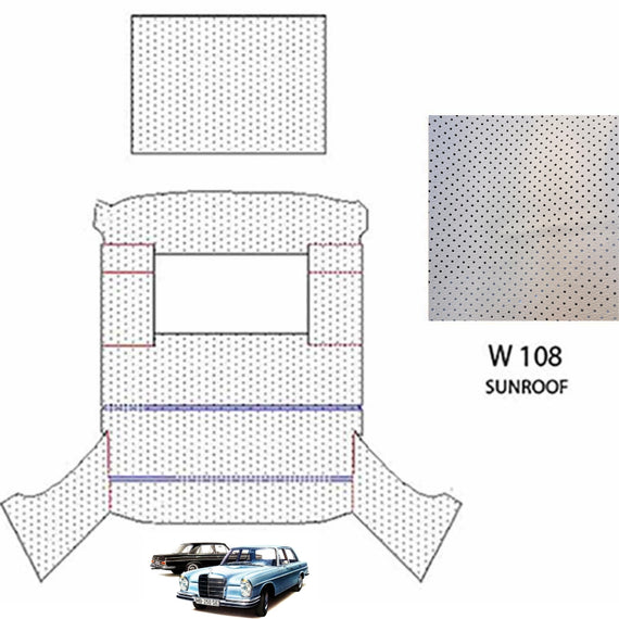 W108 250/ 280 Roof Ceiling Sky Headliner Perforated With Sunroof Fit For Mercedes