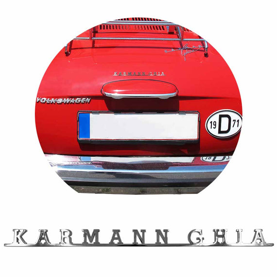 Vw Karmann Ghia Script Emblem Badge Sign For Vw Type 3 - Classic Parts Depot